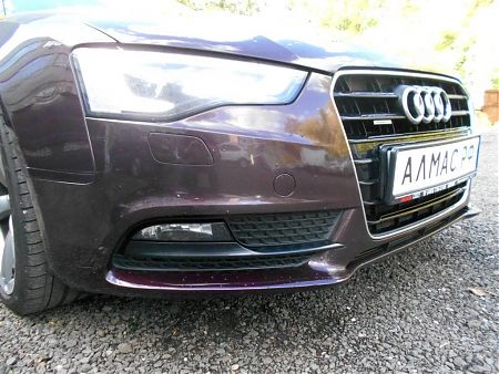Передний бампер Audi A5 после частичной покраски